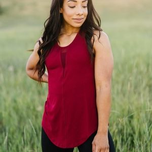 Cranberry Effortless Tank-Long